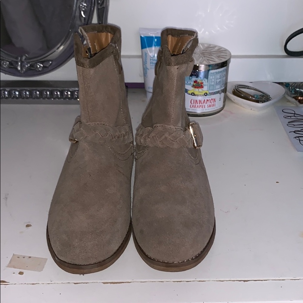 Tan booties